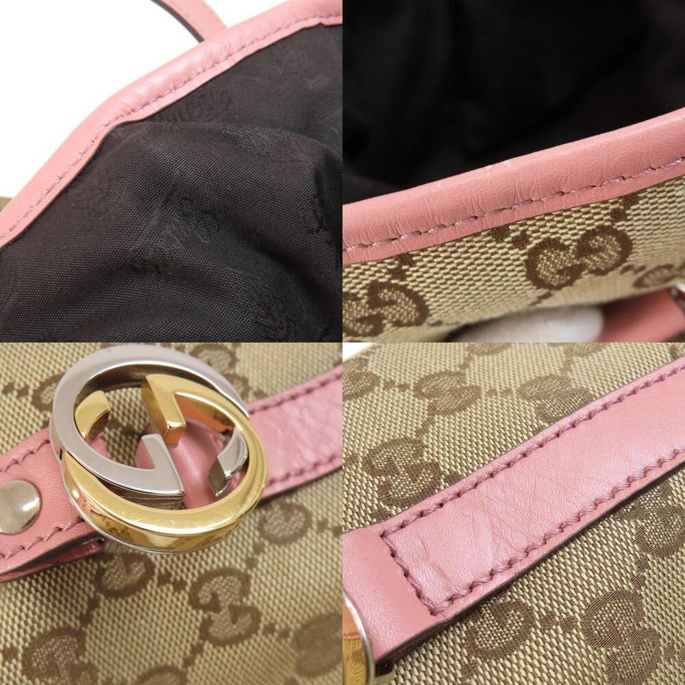 Gucci GG Twins Tote bag beige monogram canvas pink leather - Picture 8 of 11